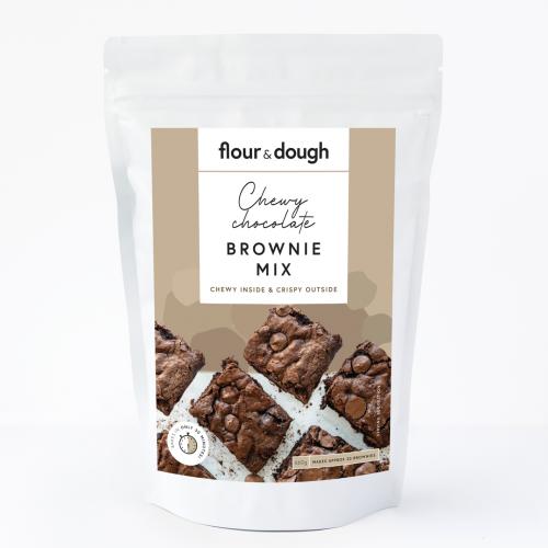 image of Flour & Dough Chewy Chocolate Brownie Baking Mix