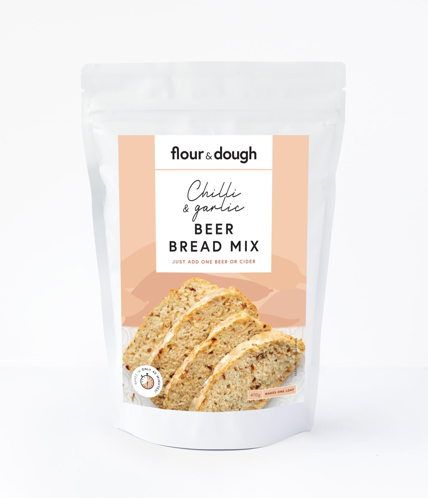 product image for Flour & Dough Chilli & Garlic Beer Bread Baking Mix