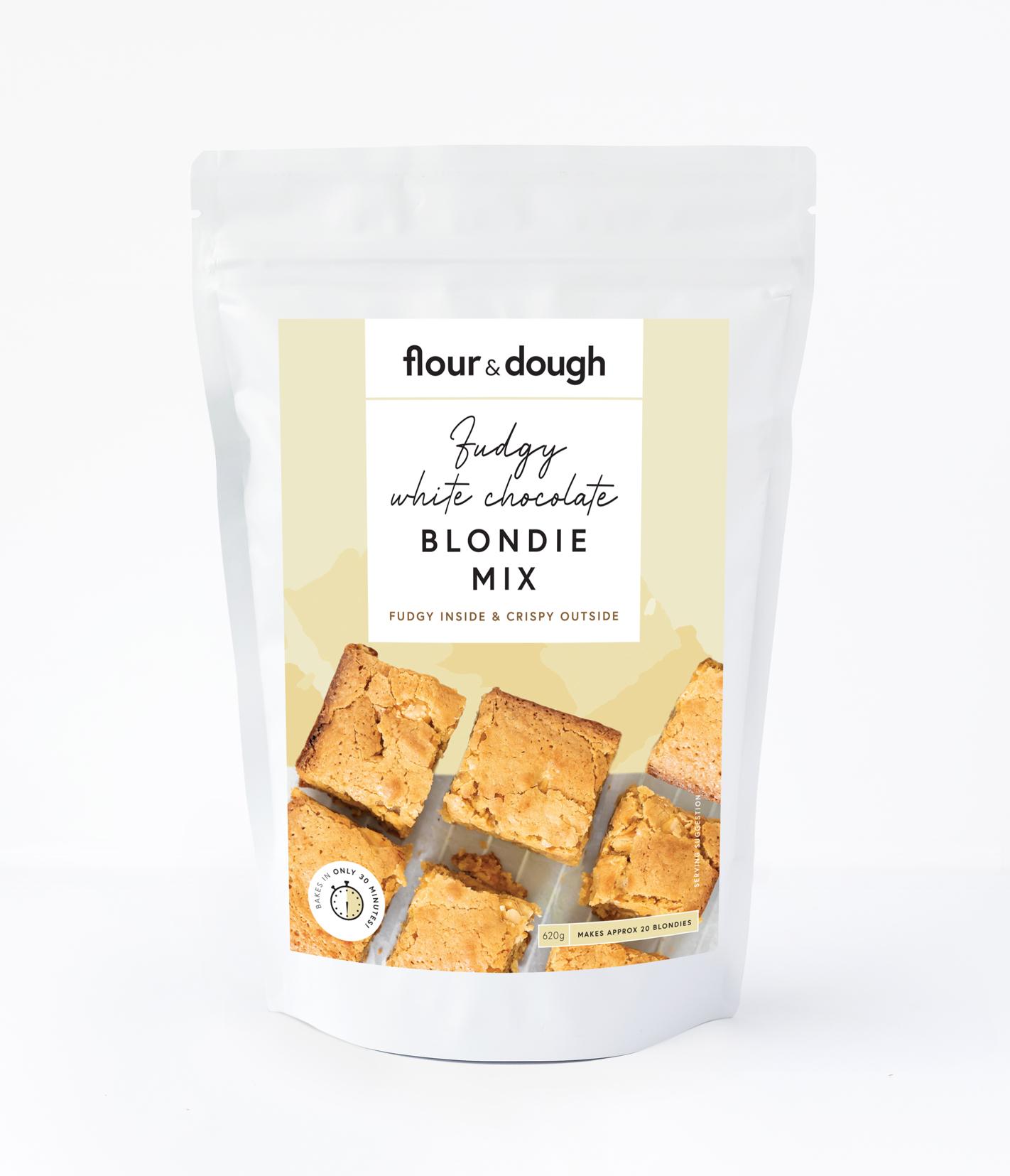 product image for Flour &  Dough Fudgy White Chocolate Blondie Baking Mix