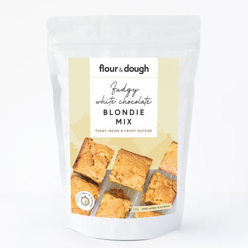image of Flour &  Dough Fudgy White Chocolate Blondie Baking Mix