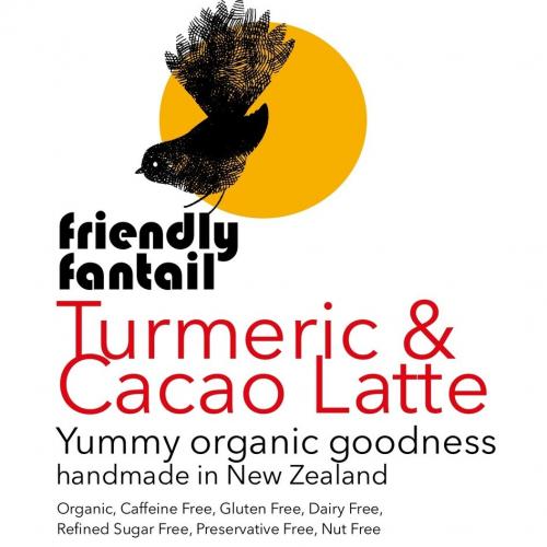 image of Friendly Fantail Organic Turmeric & Cacao Latte spice mix - Cafe Pack